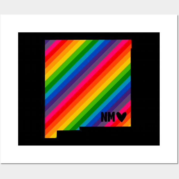 USA States: New Mexico (rainbow) Wall Art by LetsOverThinkIt